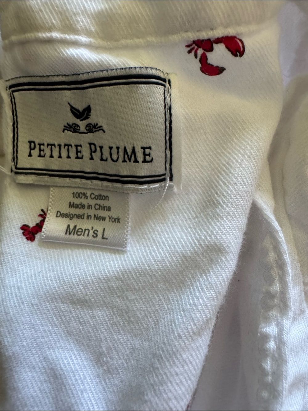 Men’s White Cotton Nautical Print Pajama bundle - Picture 7 of 7